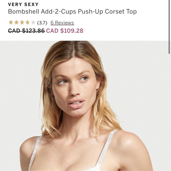 Victoriaโs Secret bombshell 2+ cup lace corset top/bra - Picture 3 of 4